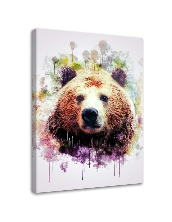 Paintings for children Colourful bear head Cornel Vlad | FEEBY