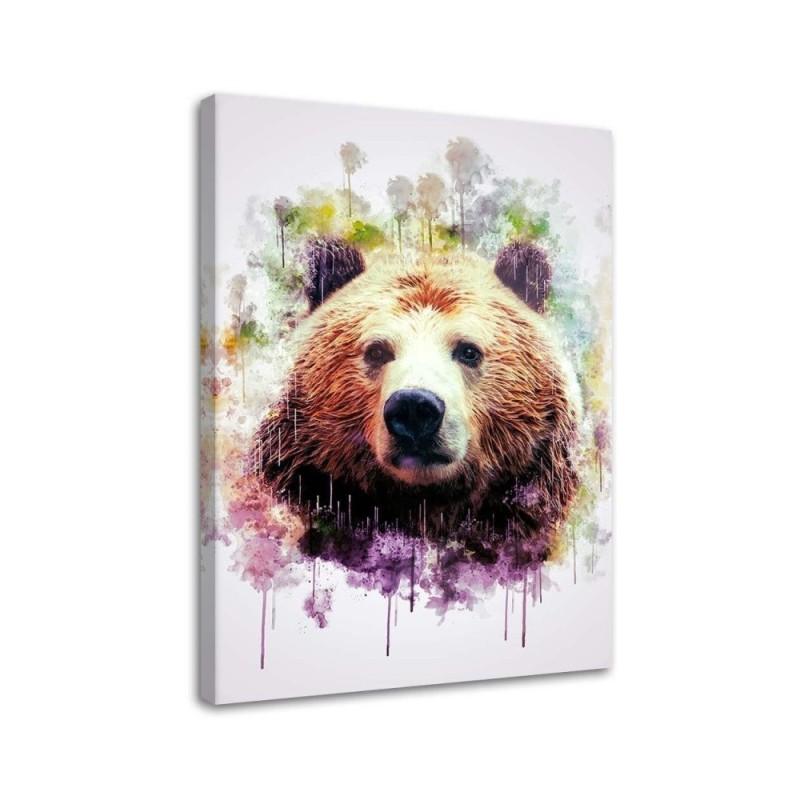 Paintings for children Colourful bear head Cornel Vlad | FEEBY