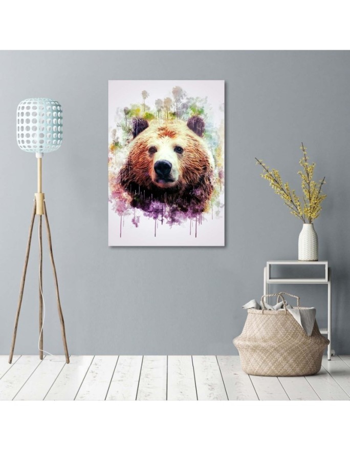 Paintings for children Colourful bear head Cornel Vlad | FEEBY