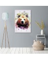 Paintings for children Colourful bear head Cornel Vlad | FEEBY