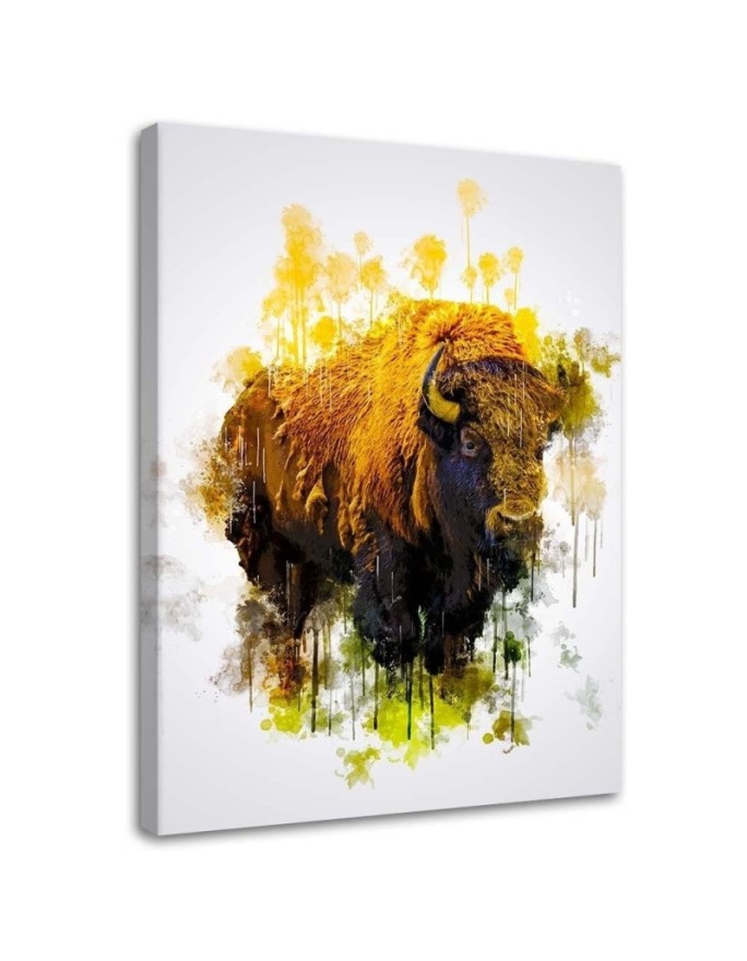 Canvas print Big bison -...