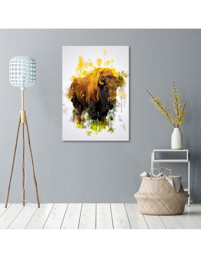 Wall art painting Bison Cornel Vlad youth | FEEBY