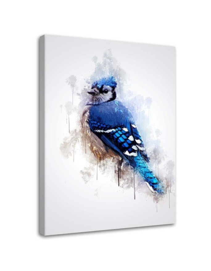 Canvas print Blue sparrow -...