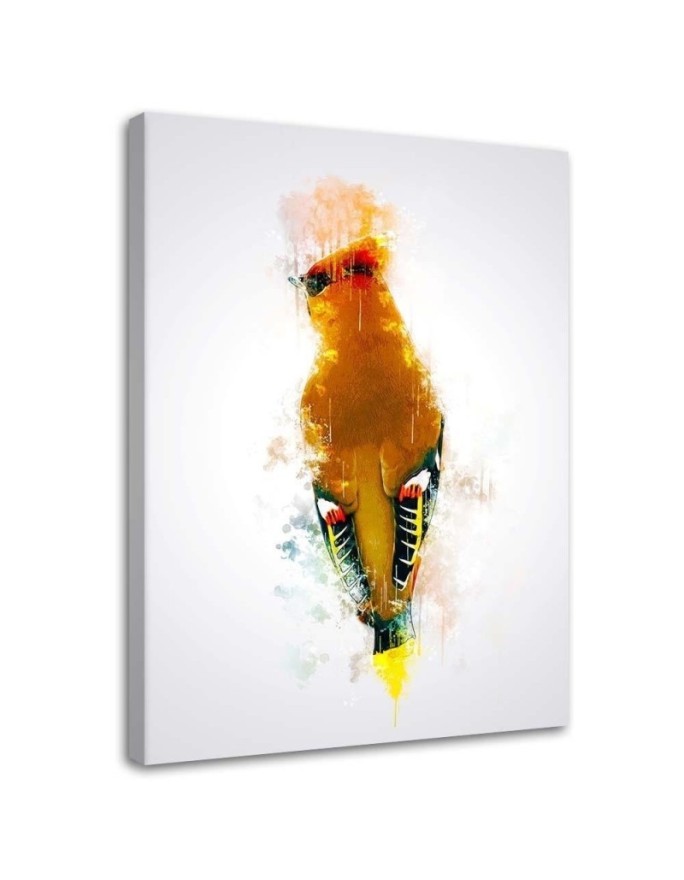 Canvas prints for a child's room Orange woodpecker bird | FEEBY