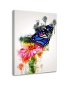 Butterfly on a flower canvas painting for children's room | FEEBY