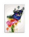 Butterfly on a flower canvas painting for children's room | FEEBY