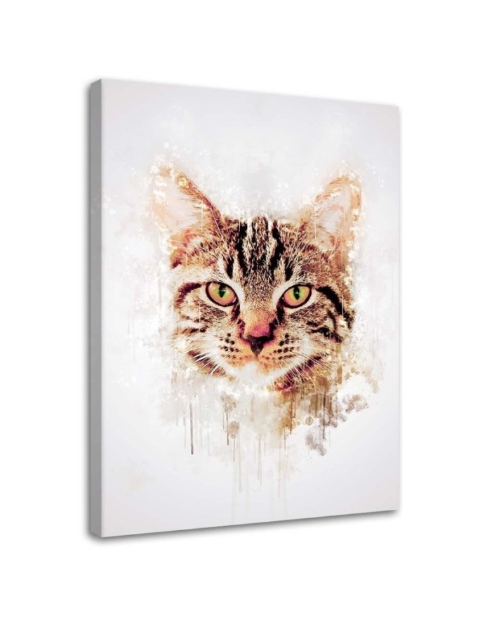 Cat - Canvas painting for children's wall | FEEBY