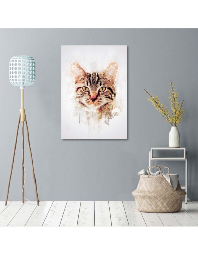 Cat - Canvas painting for children's wall | FEEBY