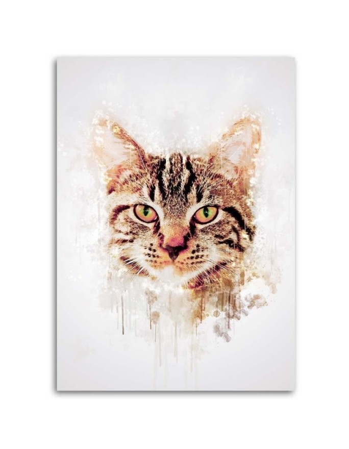 Cat - Canvas painting for children's wall | FEEBY