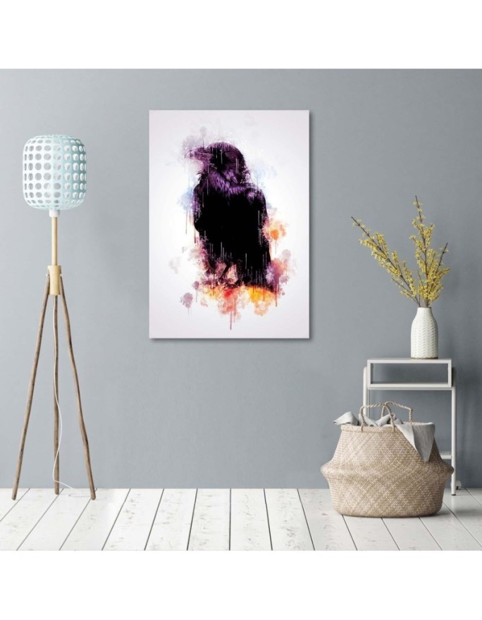Canvas prints on canvas Black crow bird | FEEBY
