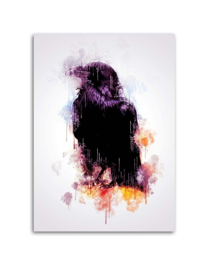 Canvas prints on canvas Black crow bird | FEEBY