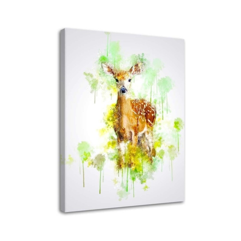 Deer Canvas painting for a child's room for the wall | FEEBY