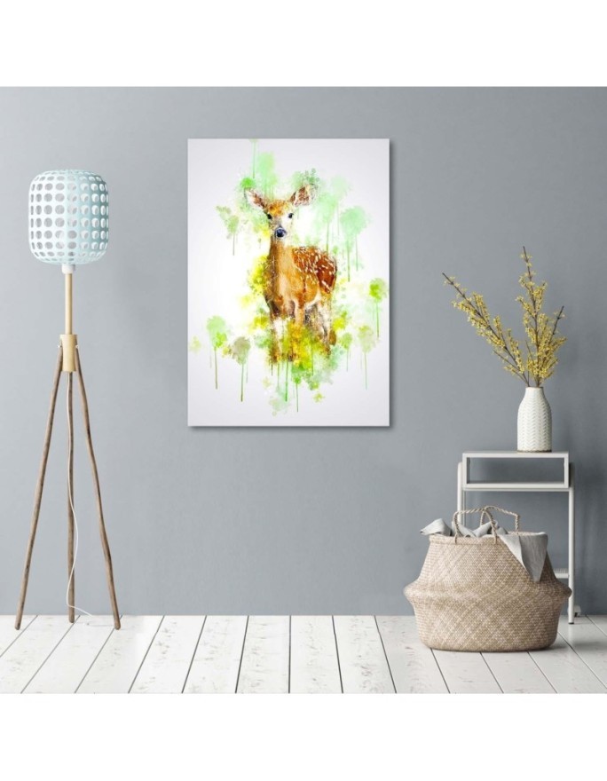Deer Canvas painting for a child's room for the wall | FEEBY