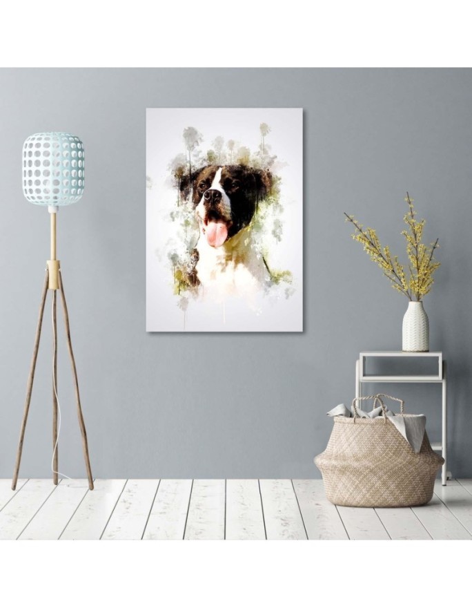 Dog - Canvas painting for a room, hallway for the wall | FEEBY