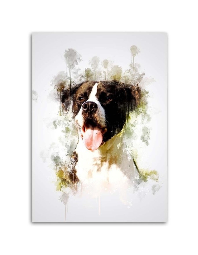 Dog - Canvas painting for a room, hallway for the wall | FEEBY