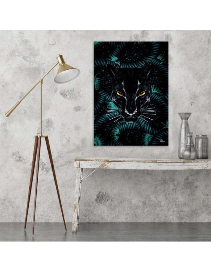Panther - painting for living room on canvas Rubiant | FEEBY