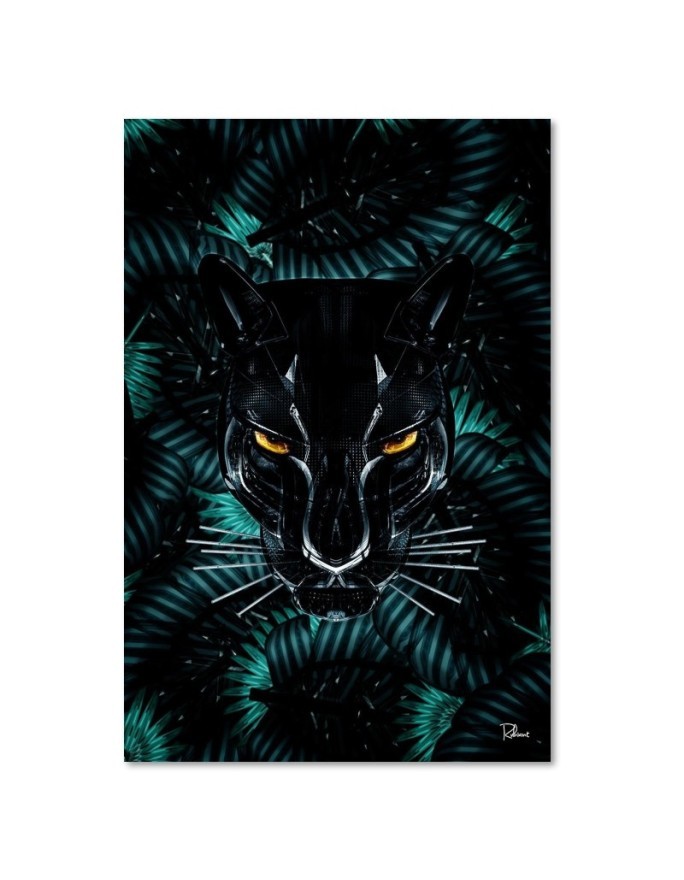Panther - painting for living room on canvas Rubiant | FEEBY