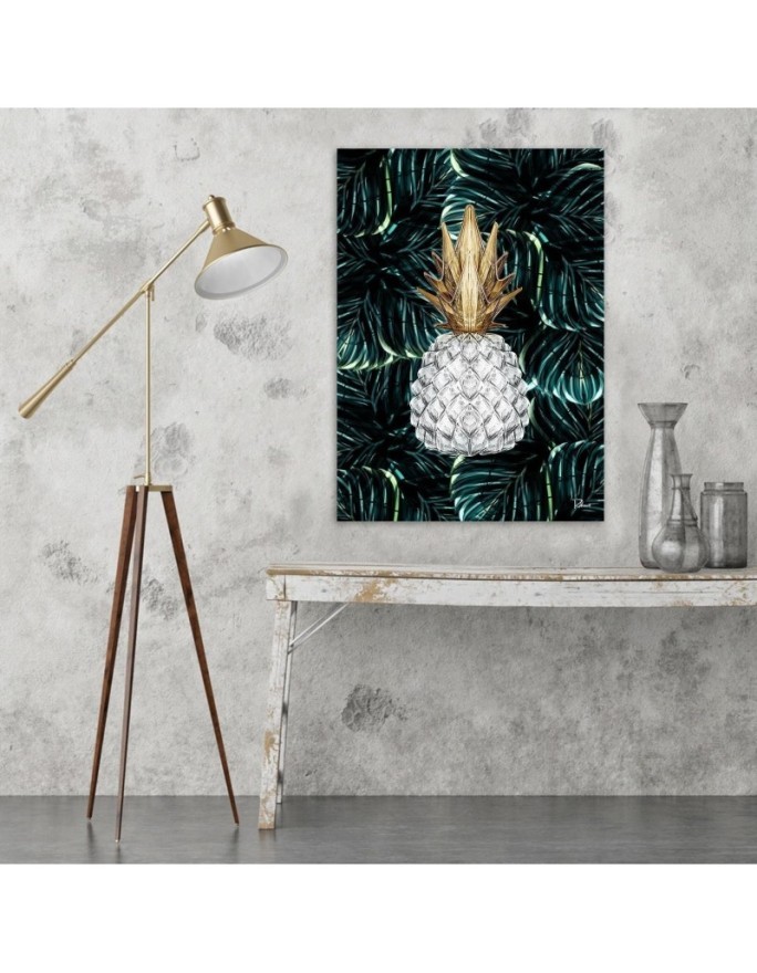 Pineapple diamond for kitchen, dining room wall art canvas painting Rubiant | FEEBY