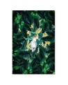 Canvas painting Diamond parrot in leaves | FEEBY