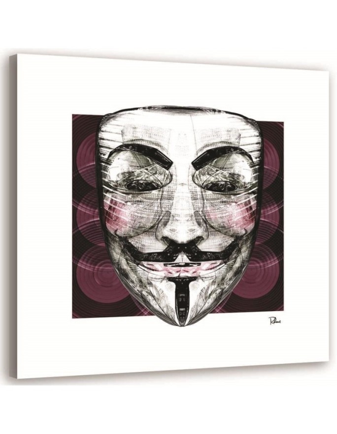 Guy Fawkes mask canvas painting for teenagers | FEEBY