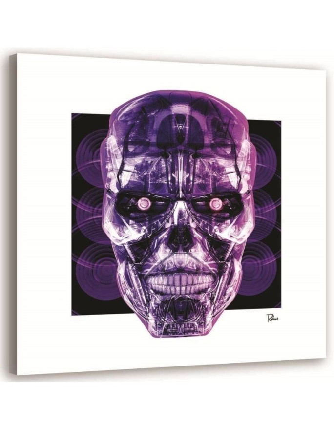 Purple skull canvas painting for teenager's room | FEEBY