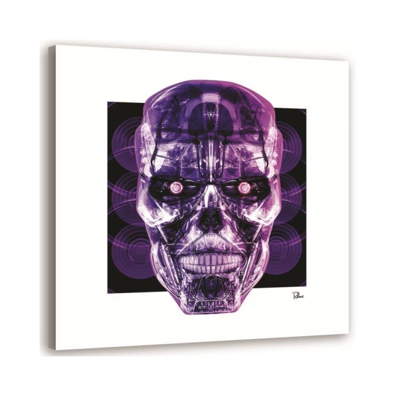 Purple skull canvas painting for teenager's room | FEEBY