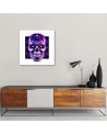 Purple skull canvas painting for teenager's room | FEEBY