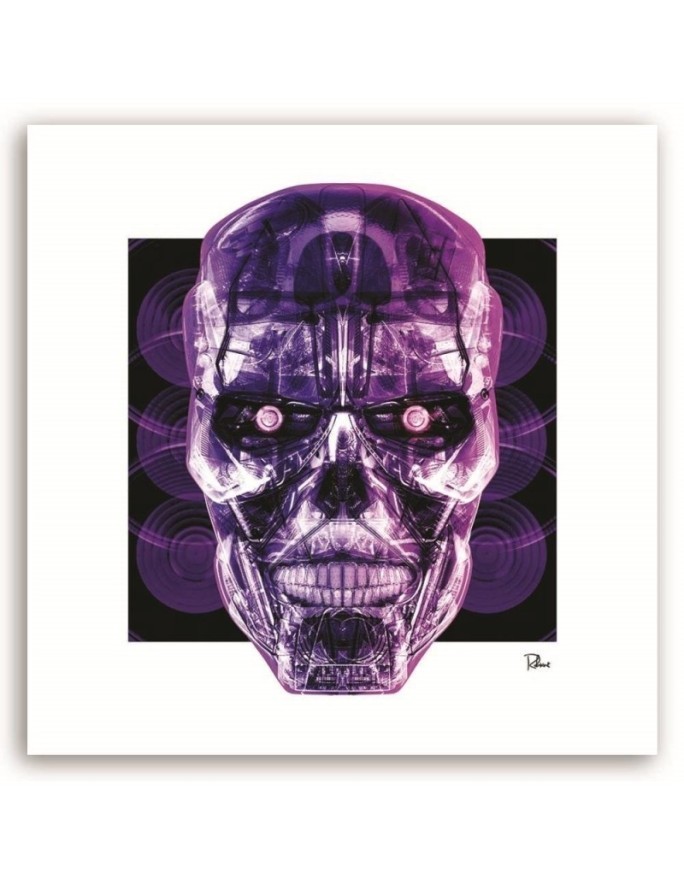 Purple skull canvas painting for teenager's room | FEEBY