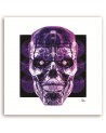 Purple skull canvas painting for teenager's room | FEEBY