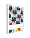 Wall art murals for the wall - Parrots on leaves | FEEBY