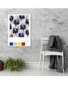 Wall art murals for the wall - Parrots on leaves | FEEBY