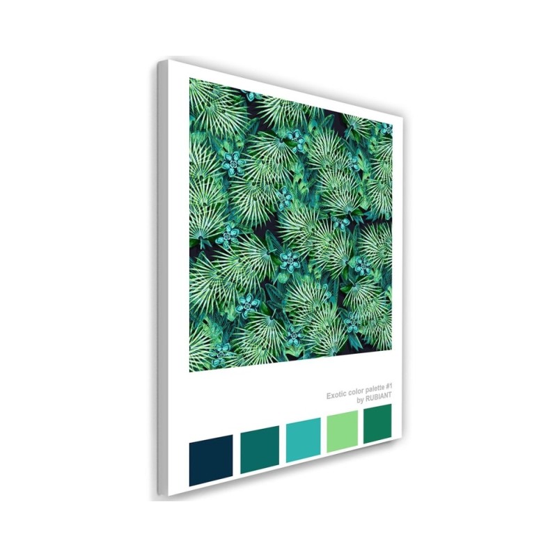 Tropical leaves wall art painting for kitchen Rubiant | FEEBY
