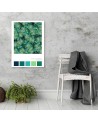 Tropical leaves wall art painting for kitchen Rubiant | FEEBY