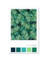 Tropical leaves wall art painting for kitchen Rubiant | FEEBY