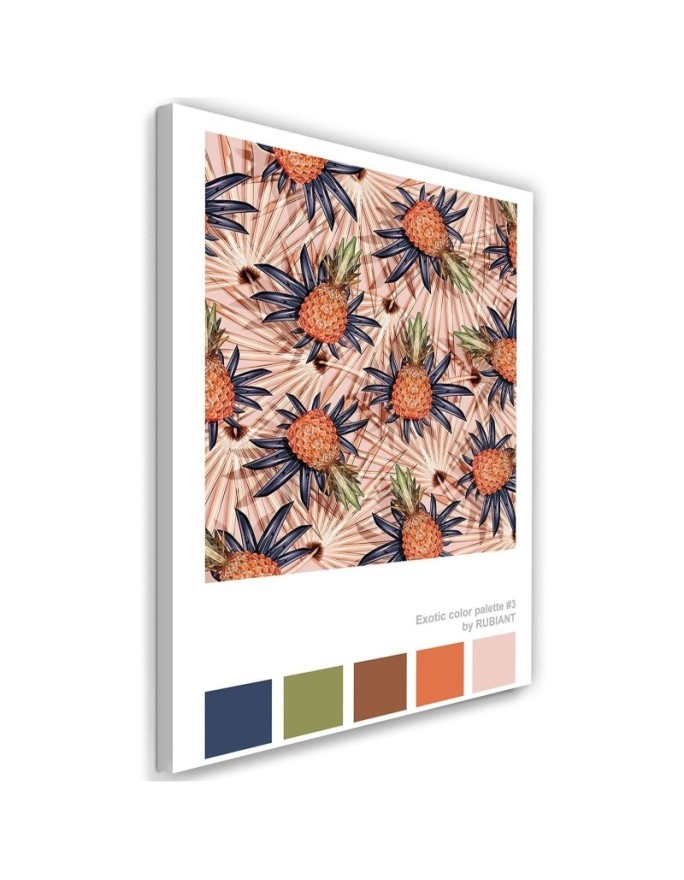 Canvas painting Oranges on leaves for dining room | FEEBY