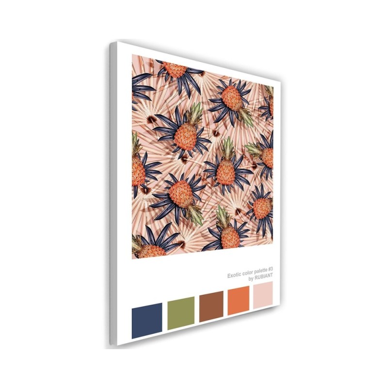Canvas painting Oranges on leaves for dining room | FEEBY