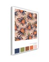 Canvas painting Oranges on leaves for dining room | FEEBY