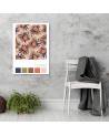 Canvas painting Oranges on leaves for dining room | FEEBY