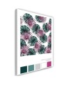 Wall art painting for living room Colourful leaves Rubiant | FEEBY