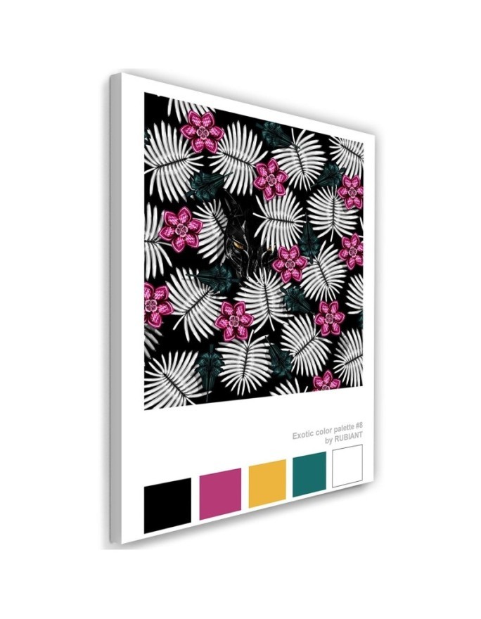 Modern wall art painting Pink flowers Rubiant | FEEBY