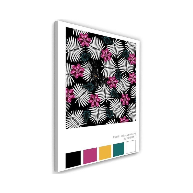 Modern wall art painting Pink flowers Rubiant | FEEBY
