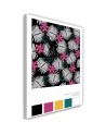 Modern wall art painting Pink flowers Rubiant | FEEBY