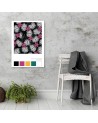 Modern wall art painting Pink flowers Rubiant | FEEBY