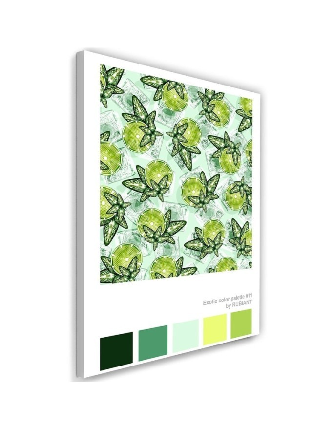 Limes - Canvas painting for kitchen exotic colour Rubiant | FEEBY