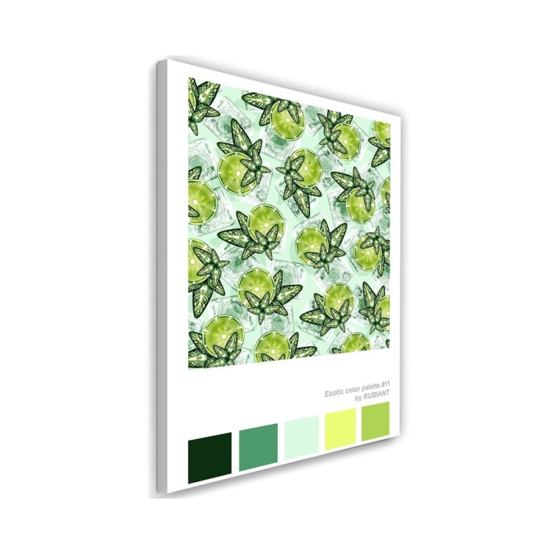 Limes - Canvas painting for kitchen exotic colour Rubiant | FEEBY