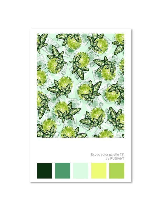 Limes - Canvas painting for kitchen exotic colour Rubiant | FEEBY