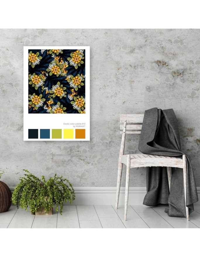 Canvas prints for the kitchen on canvas Oranges in green leaves | FEEBY