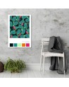 Canvas prints printed on canvas Parrots in exotic leaves | FEEBY