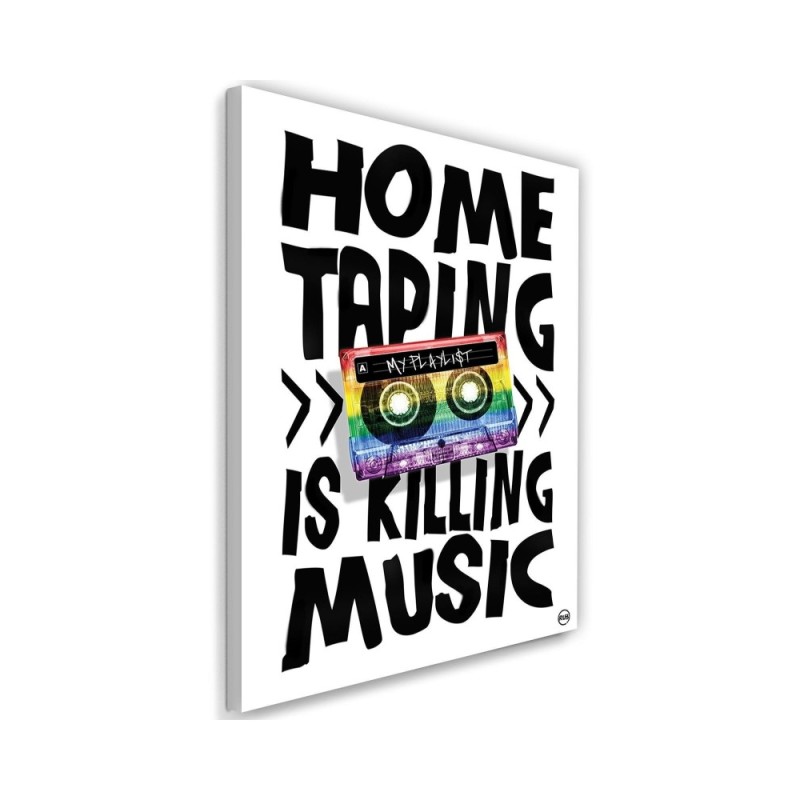 Canvas prints for teenager's room Inscription and colourful retro cassette | FEEBY