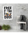 Canvas prints for a teenager's room Inscription and roller skates Rubiant | FEEBY